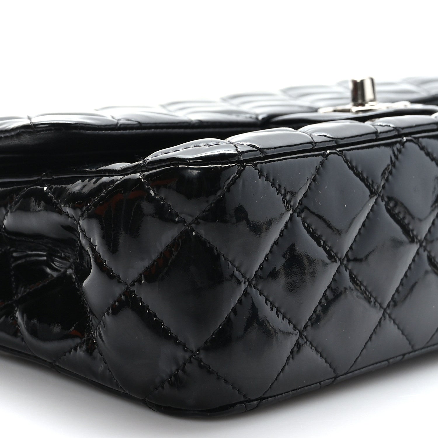 Chanel Patent Quilted Medium Double Flap Black 8 of 9