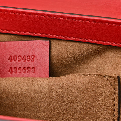 Gucci Calfskin Small Padlock Shoulder Bag New Rosette Hibiscus Red 7 of 14
