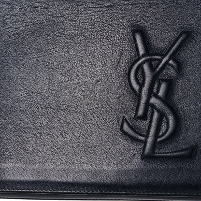 Saint Laurent Calfskin Monogram Large Belle De Jour Clutch Navy 8 of 11