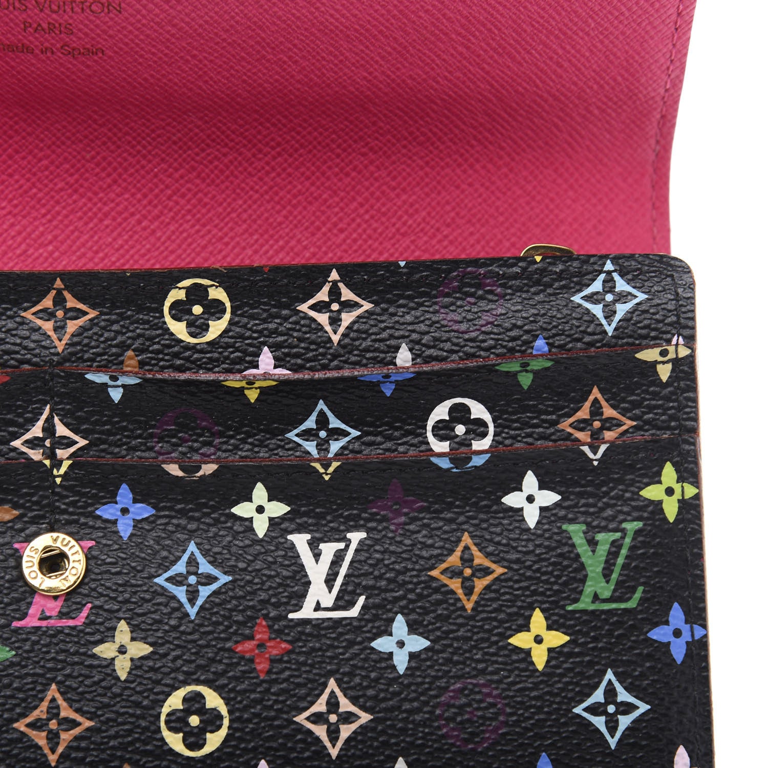 Louis Vuitton Monogram Multicolor Sarah Wallet Black Grenade 9 of 11