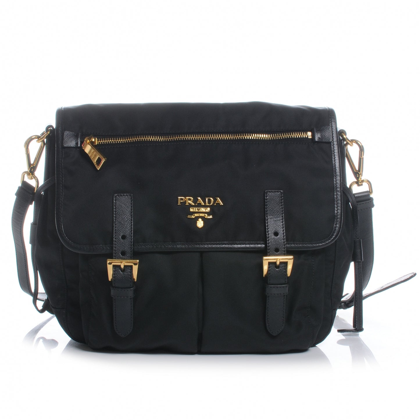 Tessuto Nylon Messenger Bag Black