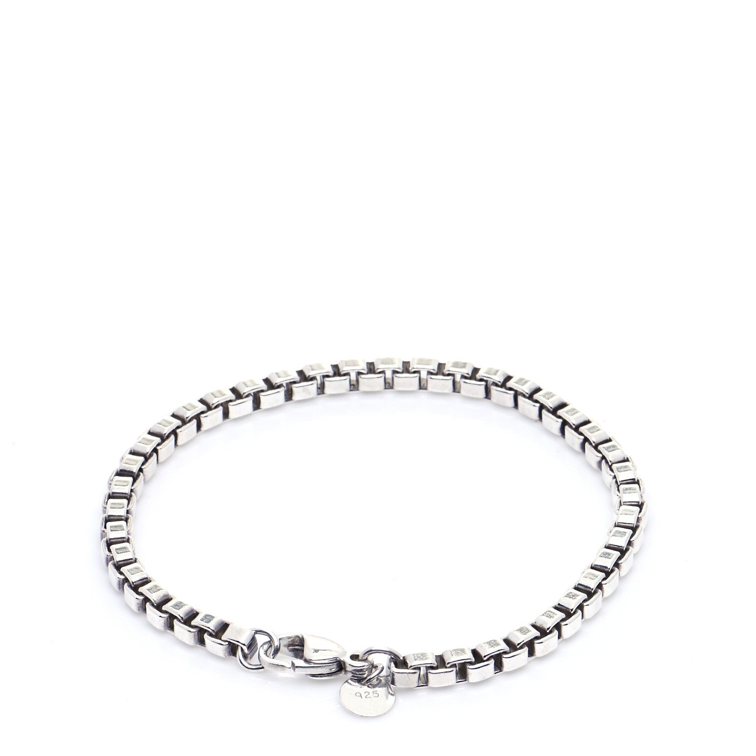 Tiffany Sterling Silver 4mm Venetian Link Bracelet 3 of 6