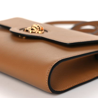 Versace Grained Calfskin La Medusa Crossbody Bag Brown 7 of 8