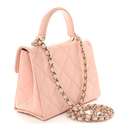 Chanel Caviar Quilted Mini Retro Twist Top Handle Flap Light Pink 3 of 11
