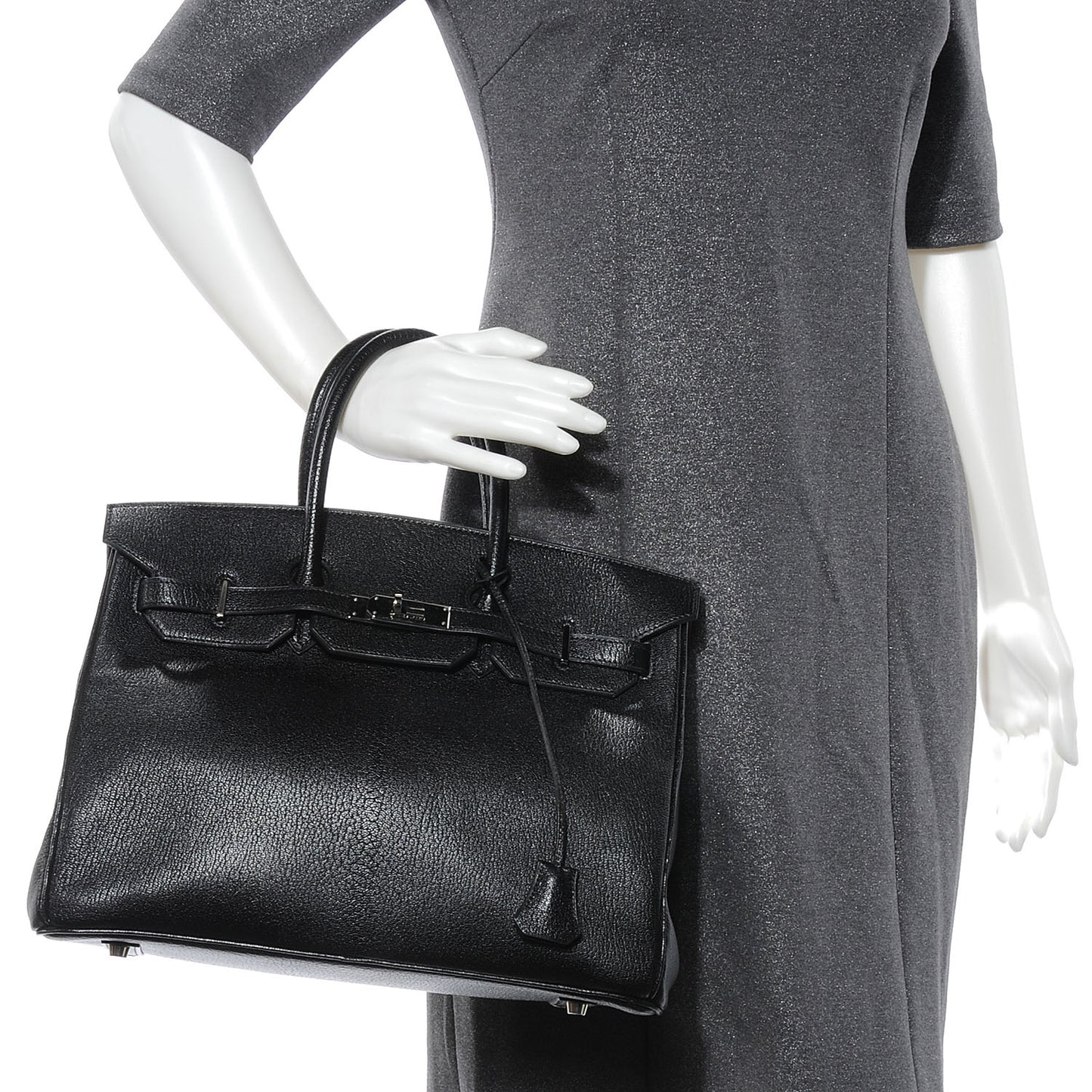 Chevre Birkin 35 Black