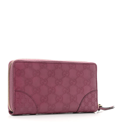 Gucci Guccissima Bree Zip Around Wallet Purple 3 of 8