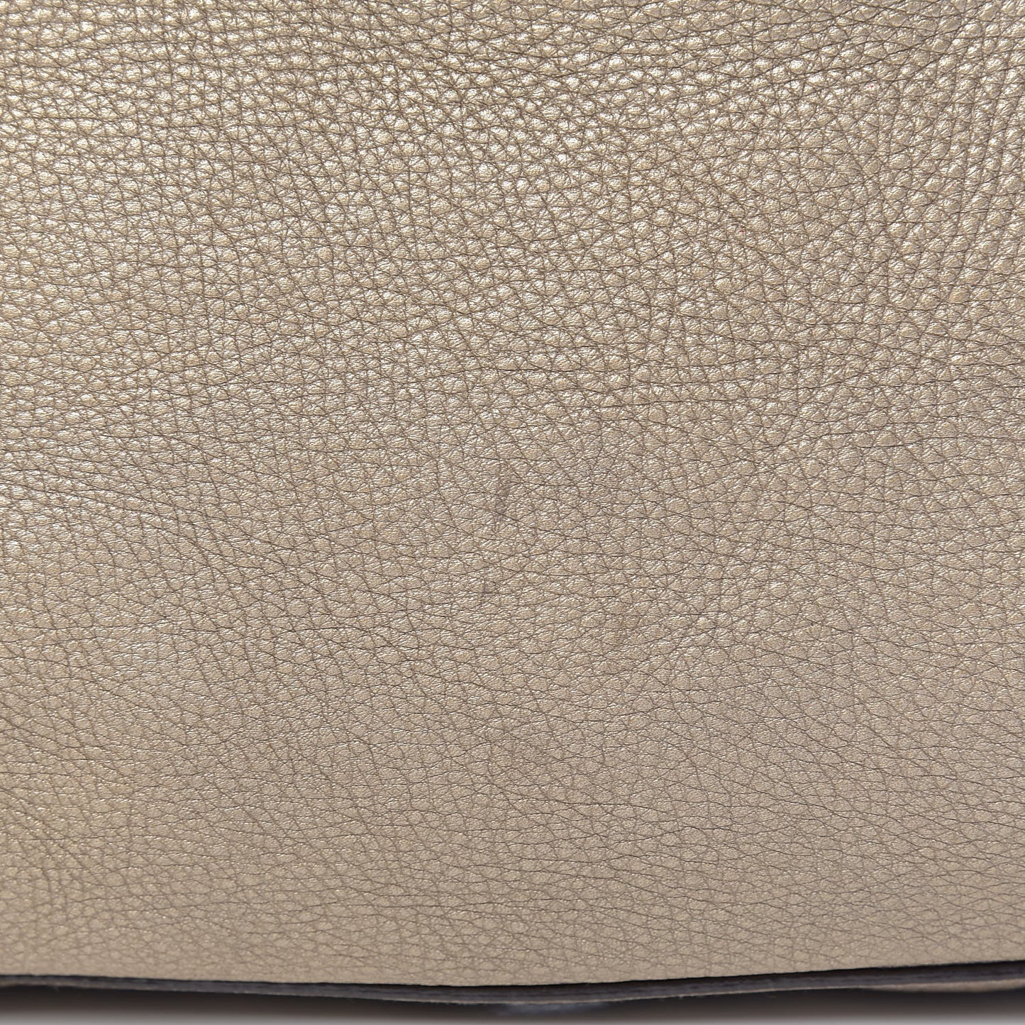 Metallic Pebbled Calfskin Medium Soho Chain Shoulder Bag Golden Beige
