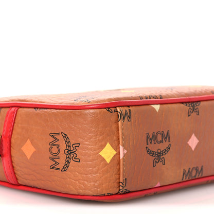 MCM Skyoptic Visetos Spectrum Diamond Camera Bag Cognac Red 8 of 13