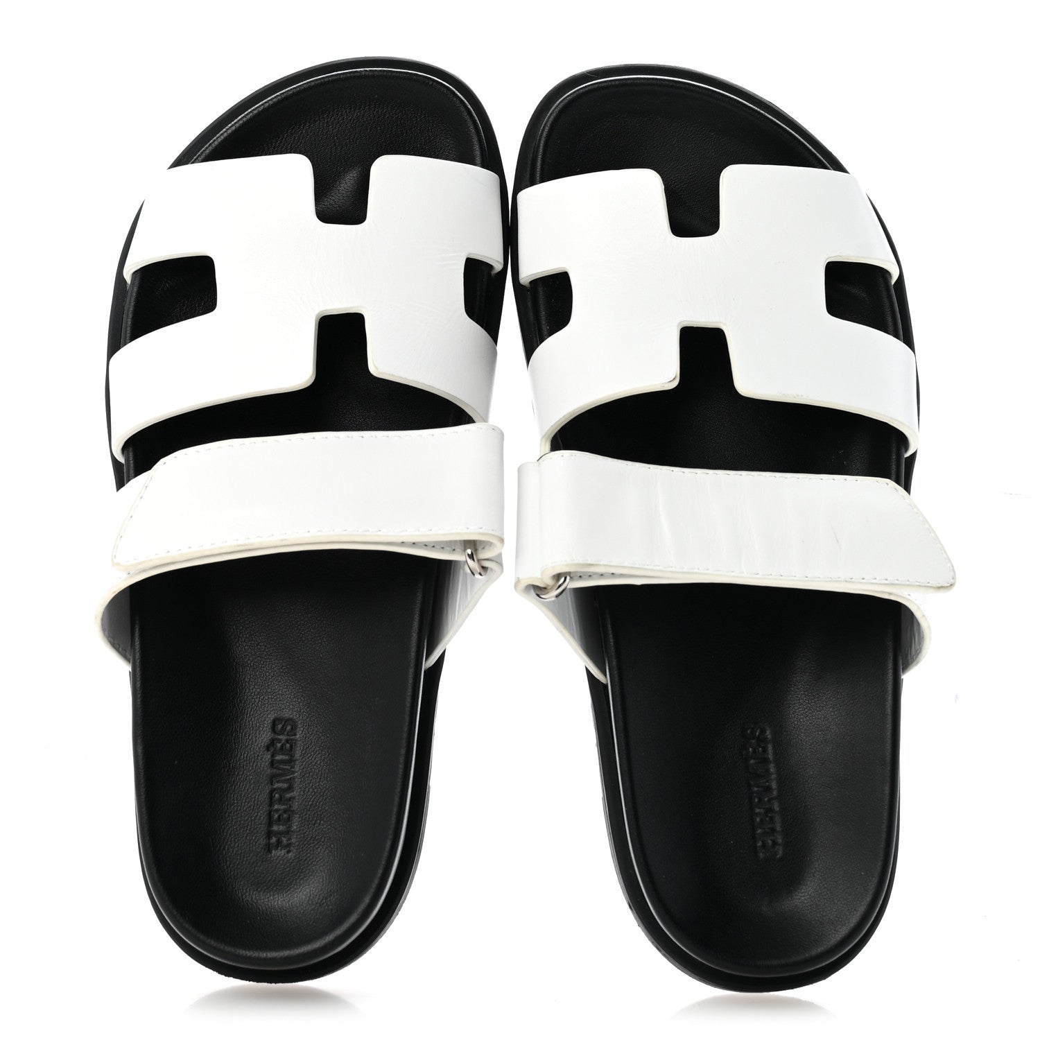 Hermes Calfskin Womens Chypre Sandals 36 White 2 of 10