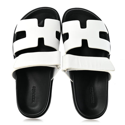 Hermes Calfskin Womens Chypre Sandals 36 White 2 of 10