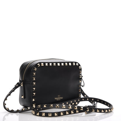 Valentino Garavani Calfskin Rockstud Camera Crossbody Bag Black 3 of 6