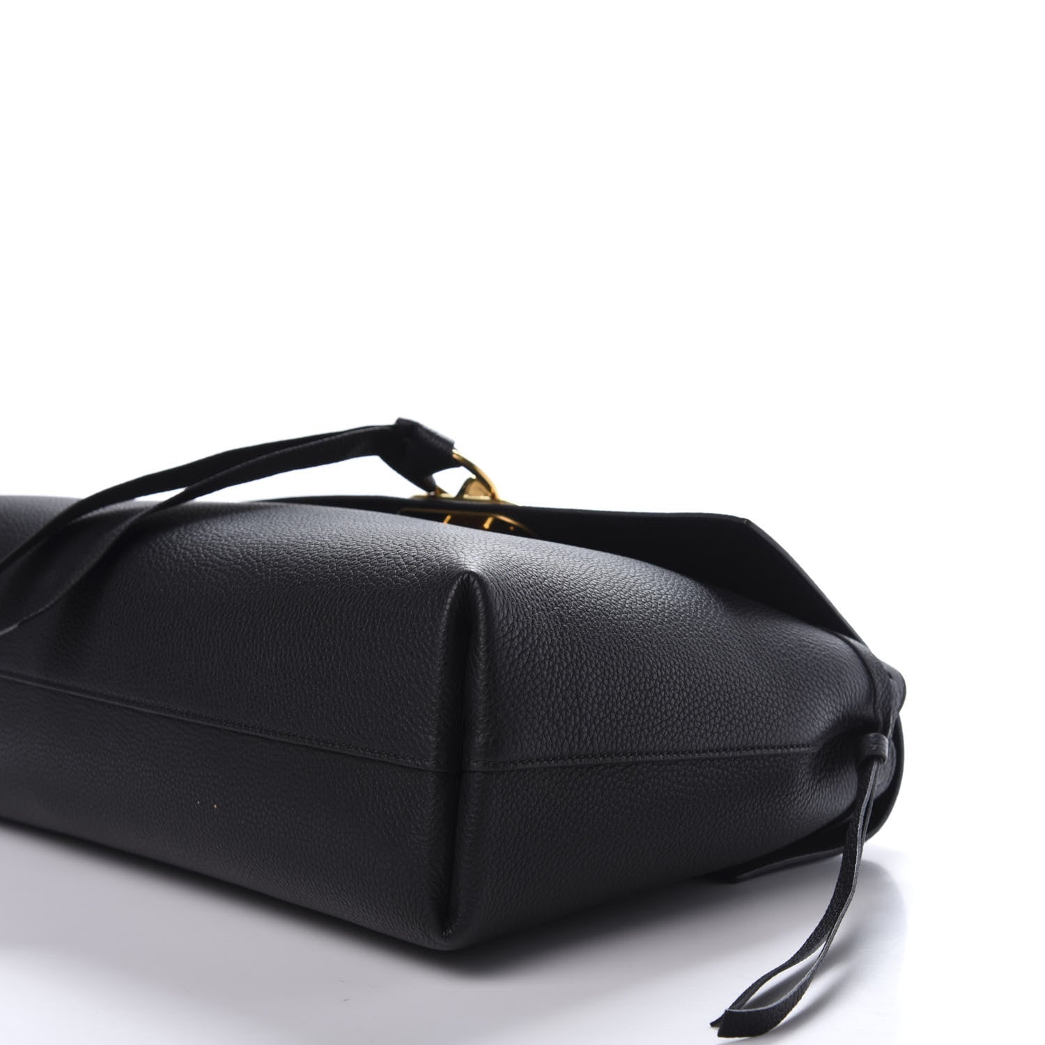 Valentino Garavani Pebbled Calfskin Large VRing Chain Shoulder Bag Black 7 of 11