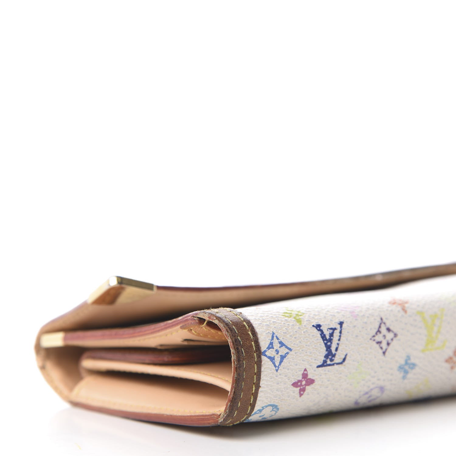 Louis Vuitton Monogram Multicolor Porte Tresor International Wallet White 6 of 10