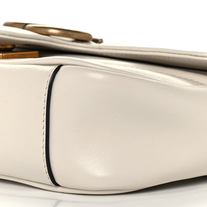Gucci Calfskin Matelasse Mini GG Marmont Shoulder Bag White 10 of 10