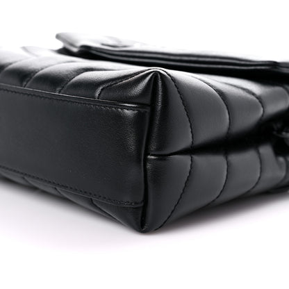 Saint Laurent Calfskin Y Quilted Monogram Toy Loulou Crossbody Bag Black 8 of 10