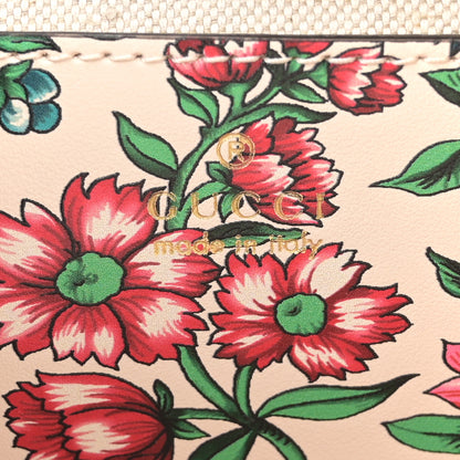 Gucci Calfskin Matelasse Diagonal Brit Roses Print Mini Interlocking G Heart Shoulder Bag White Multicolor 11 of 21