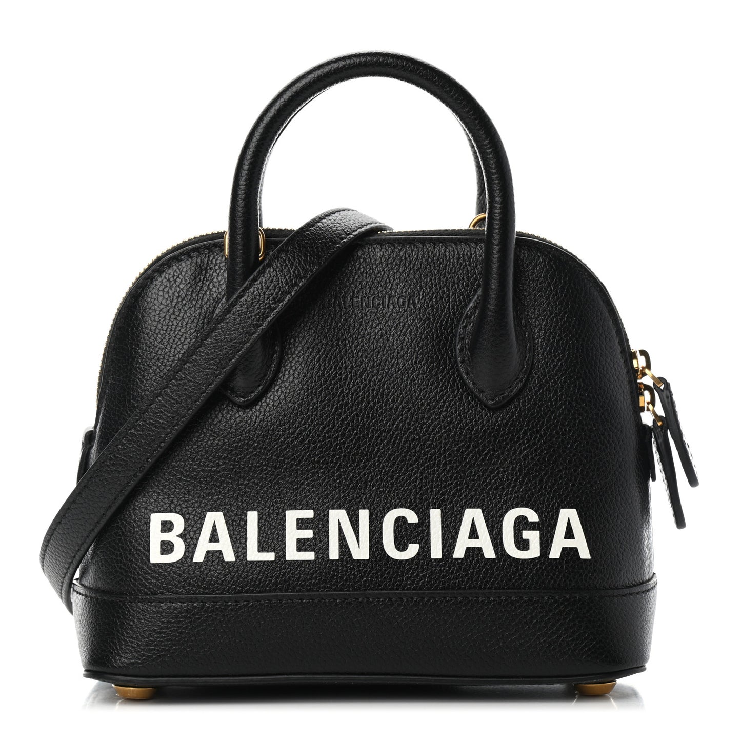 Grained Calfskin XXS Ville Top Handle Bag Black