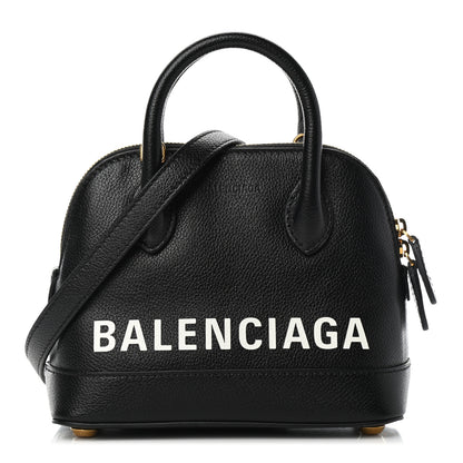 Balenciaga Grained Calfskin XXS Ville Top Handle Bag Black 1 of 5