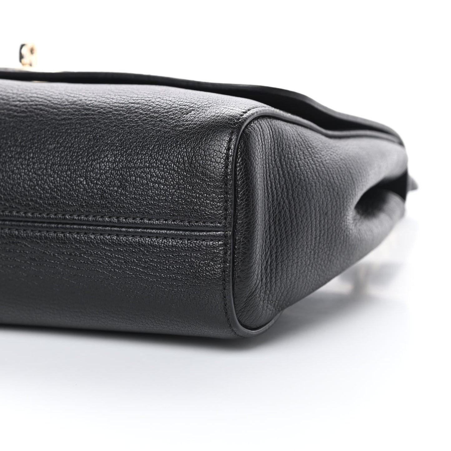 Glossy Goatskin Medium Lily Black