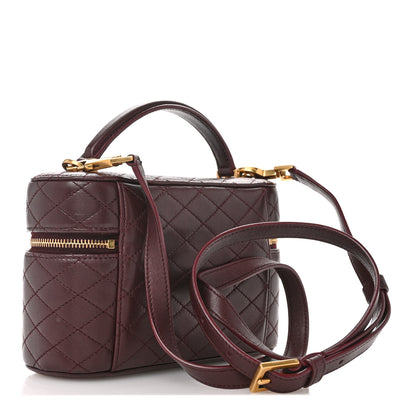 Saint Laurent Lambskin Quilted Mini Gaby Vanity Case Rouge Cabernet 3 of 12