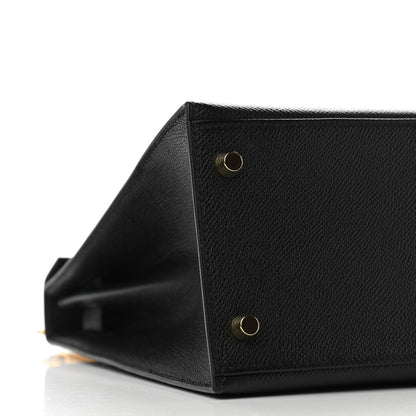 Hermes Epsom Horseshoe Kelly Sellier 28 Black 9 of 14