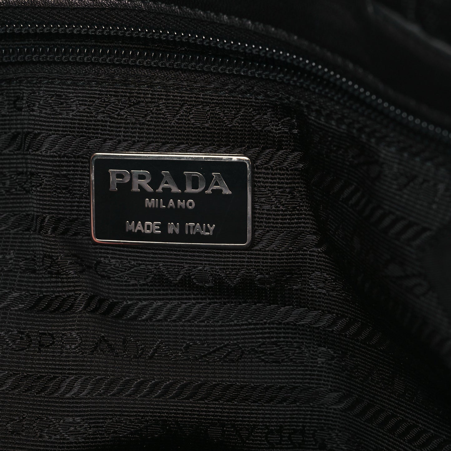 Nylon Calfskin Tote Black