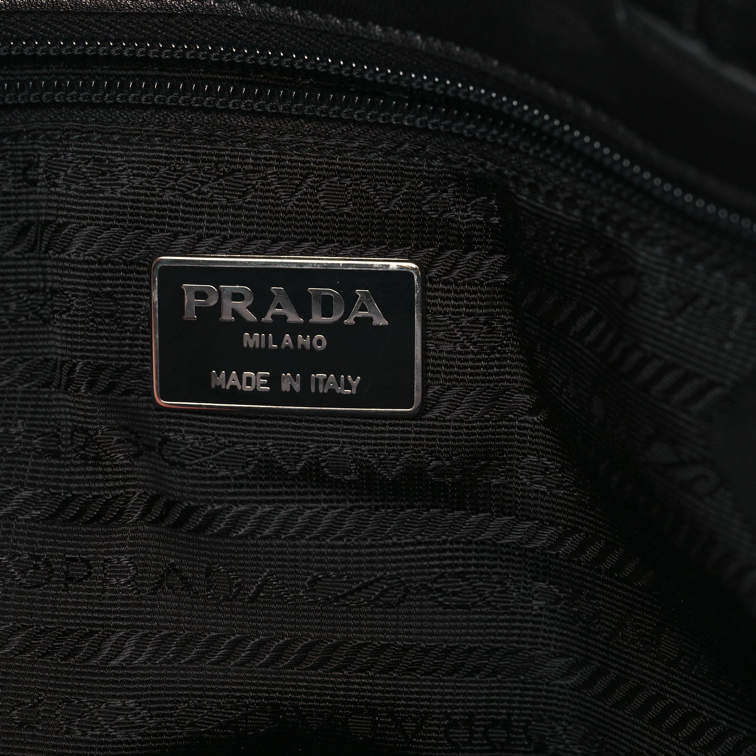 Prada Nylon Calfskin Tote Black 6 of 11