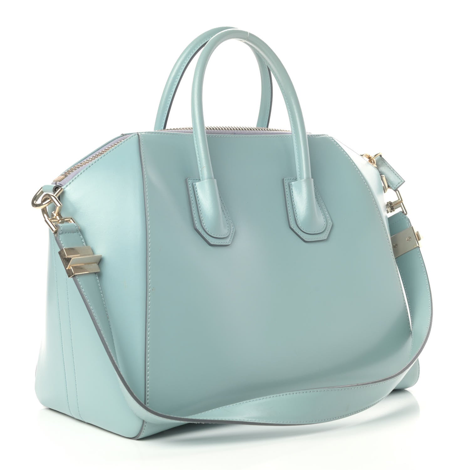 Givenchy Shiny Lord Calfskin Medium Antigona Light Blue 2 of 7
