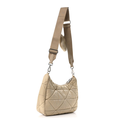Prada Re-Nylon Triangle Quilted Padded Patchwork System Shoulder Bag Deserto 3 of 10