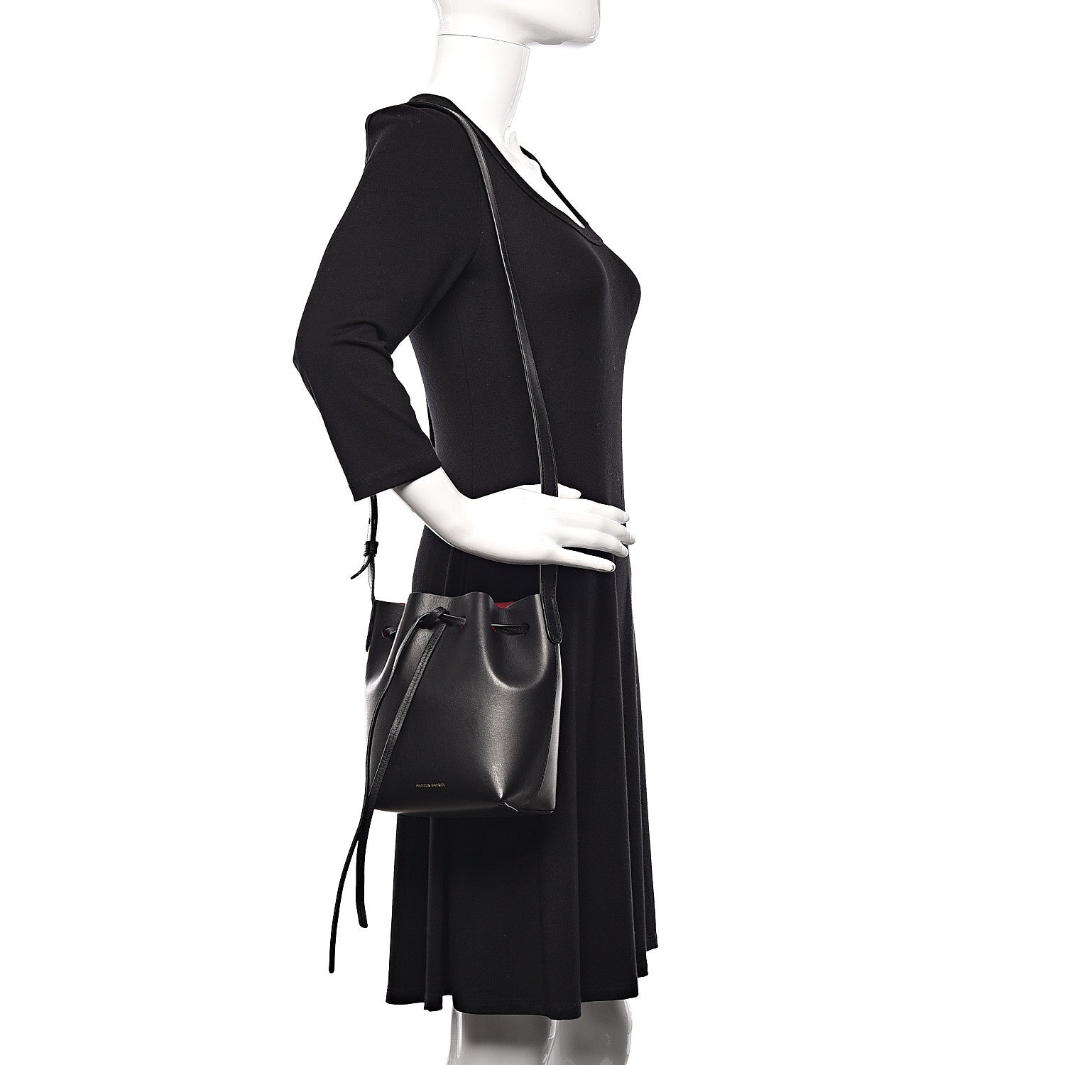 Mansur Gavriel Calfskin Mini Mini Bucket Bag Black Flamma 2 of 9