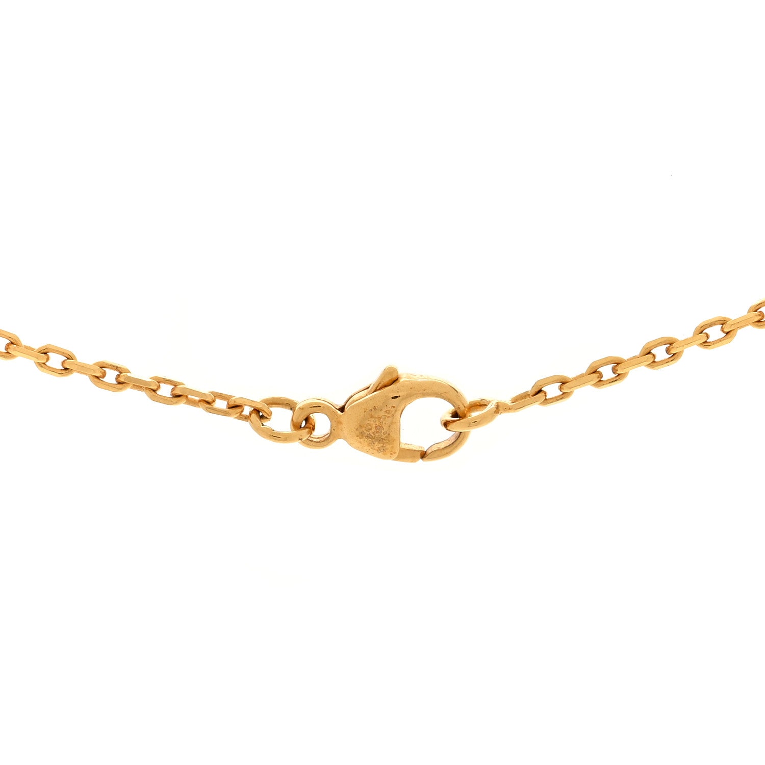 Hermes Lacquered Gold Mini Pop H Pendant Necklace White 5 of 6