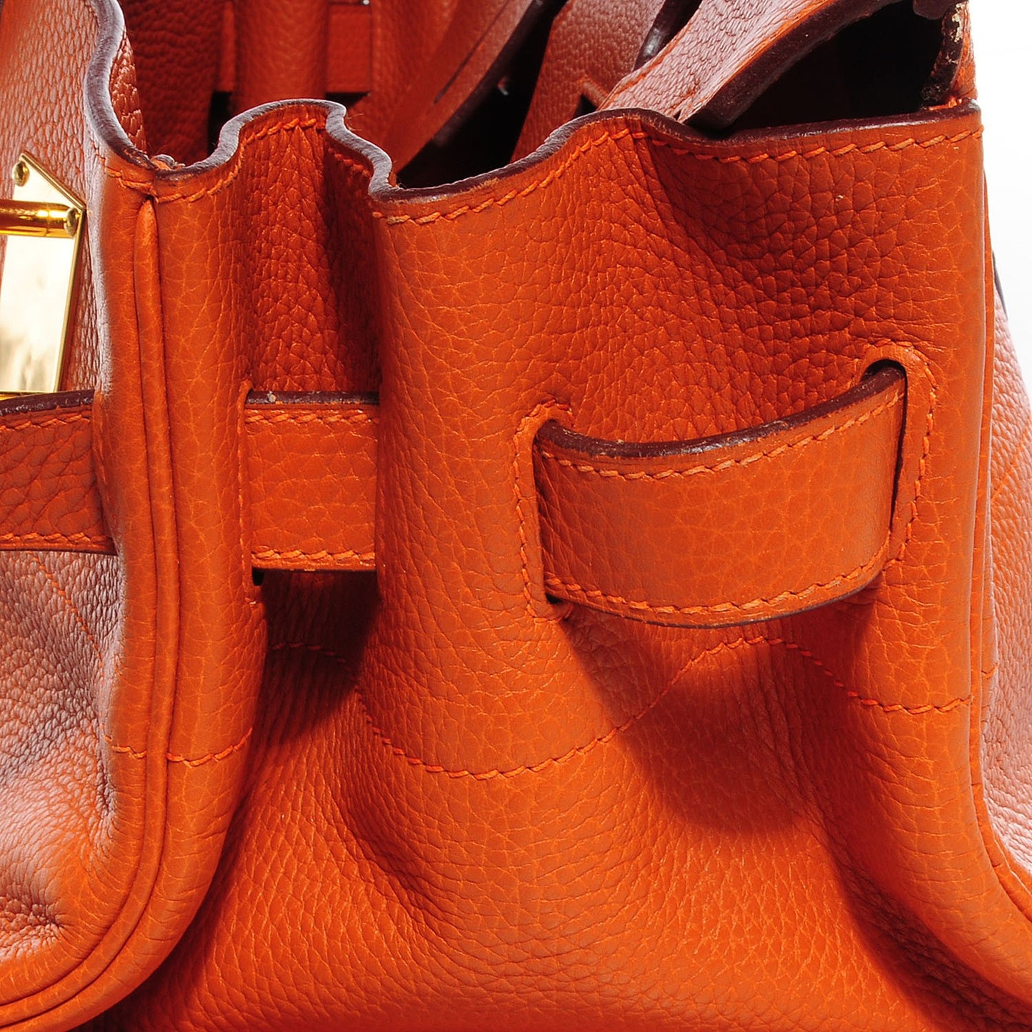 Taurillon Clemence JPG Birkin 42 Orange