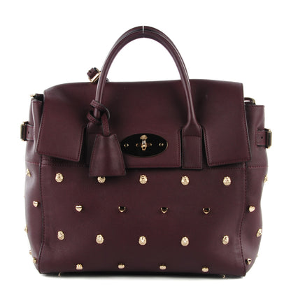 Mulberry Calfskin Studded Medium Cara Delevingne Convertible Satchel Oxblood 1 of 13