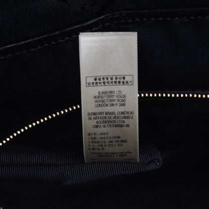 Burberry Heritage Grain Check Embossed Medium Dewsbury Tote Black 7 of 9