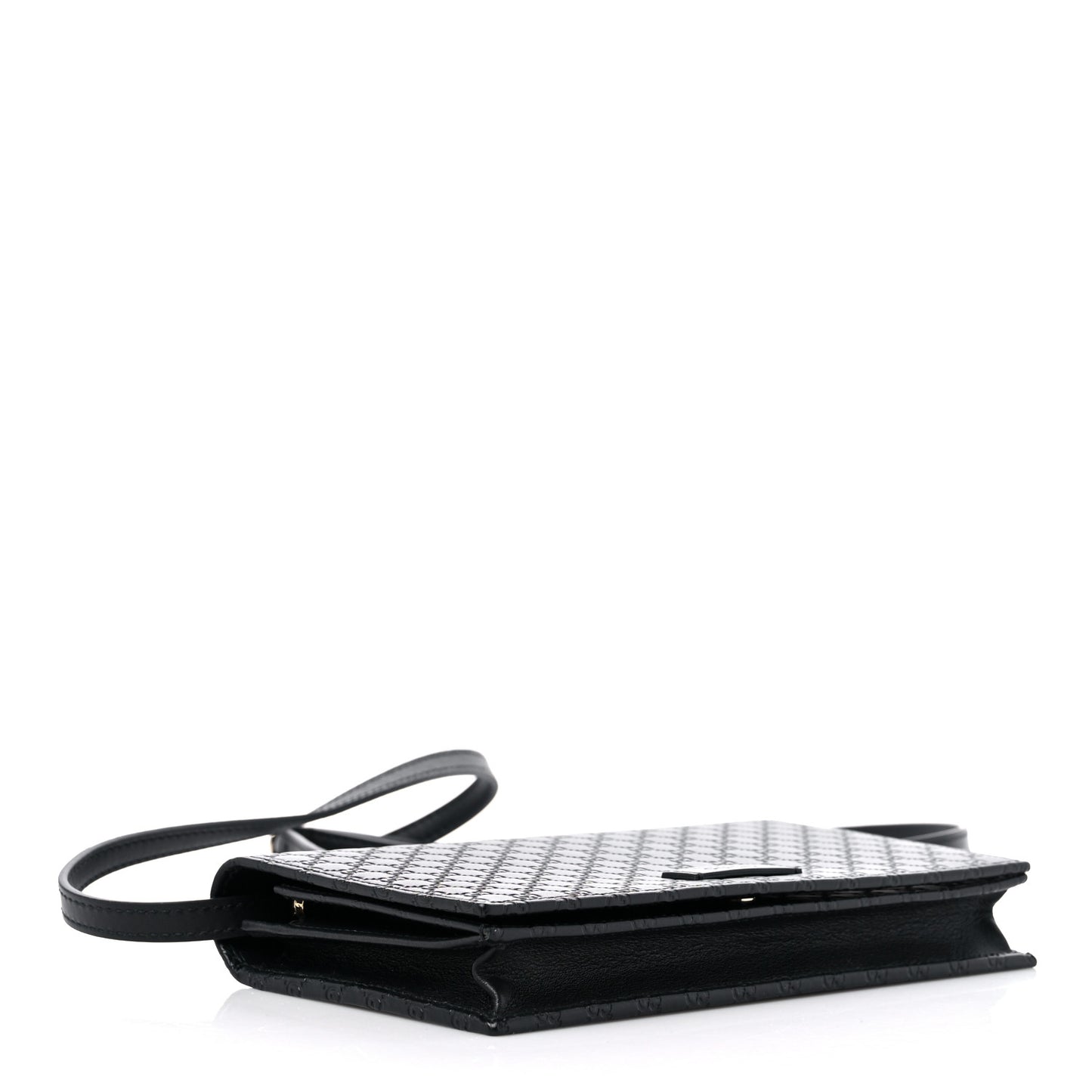 Microguccissima Crossbody Wallet Black
