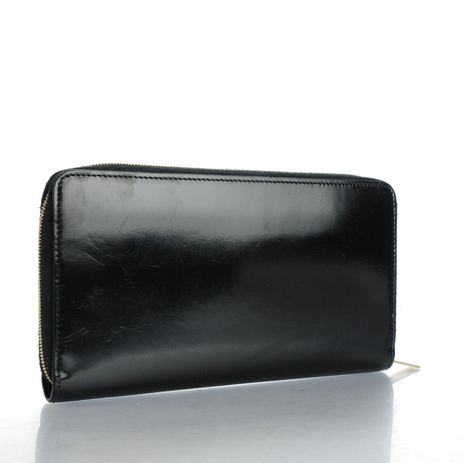 Celine Spazzolato Calfskin Large Zip Around Multifunction Wallet Black 3 of 8