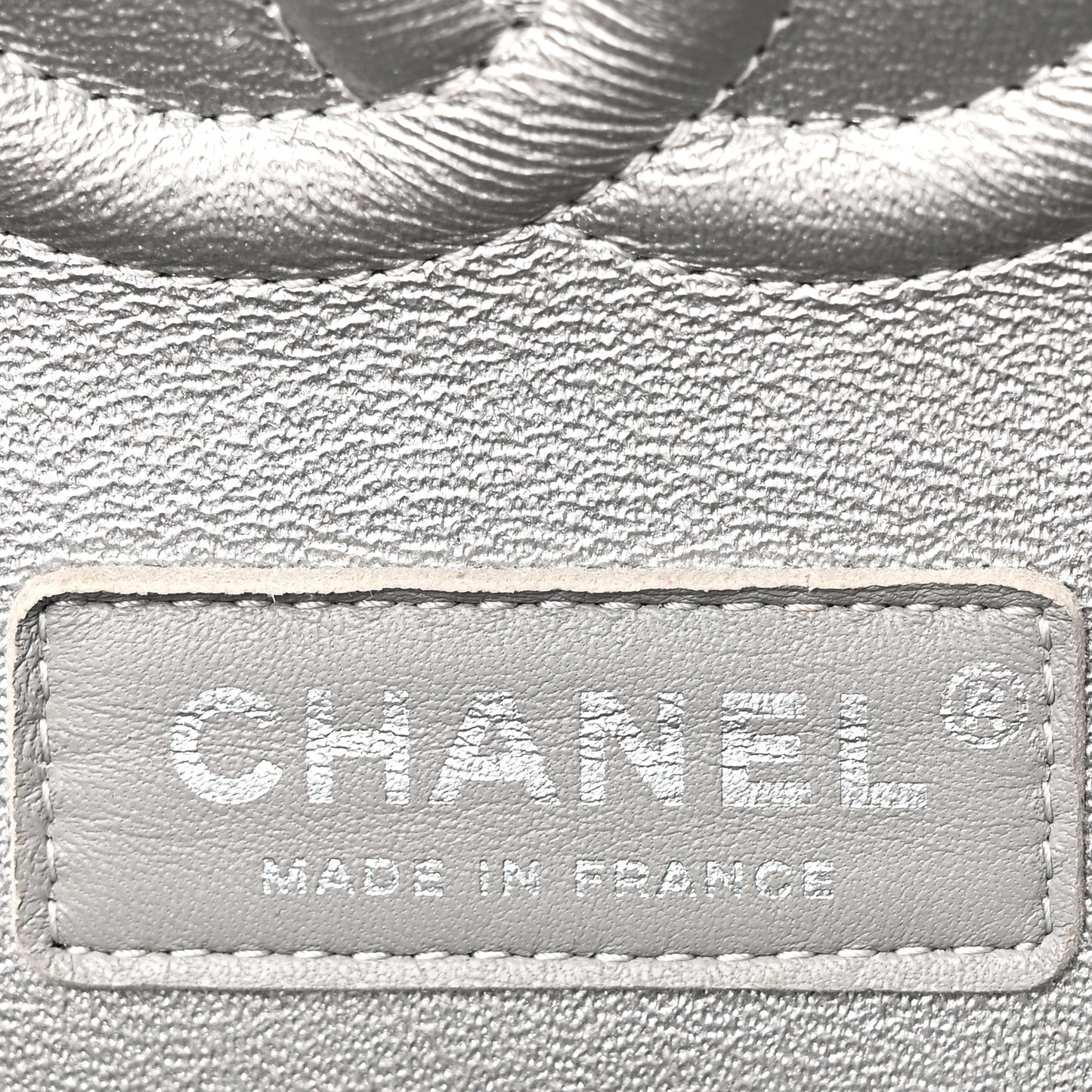 Metallic Caviar Quilted Medium Double Flap Silvery