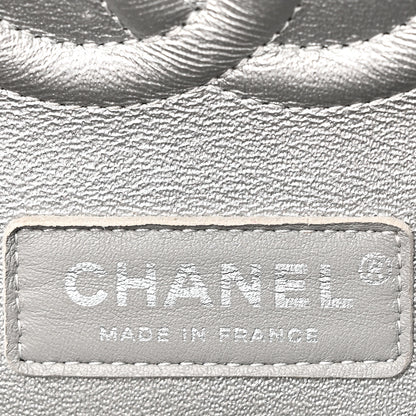 Chanel Metallic Caviar Quilted Medium Double Flap Silvery 6 of 10