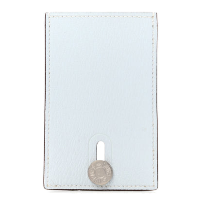 Hermes Chevre Mysore Diabolo Card Holder Case Bleu Brume 1 of 8