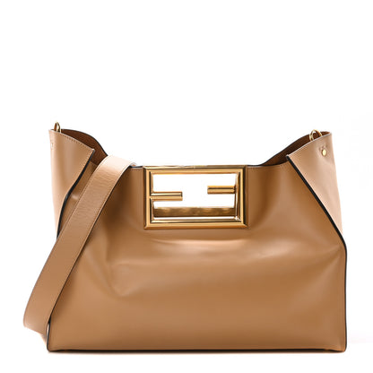 Fendi Vitello King Medium Fendi Way Tote Miele Scuro 1 of 10