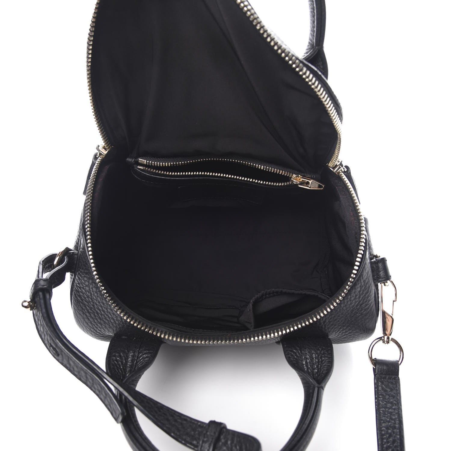 Alexander Wang Pebbled Lambskin Rockie Black Pale Gold Hardware 6 of 11