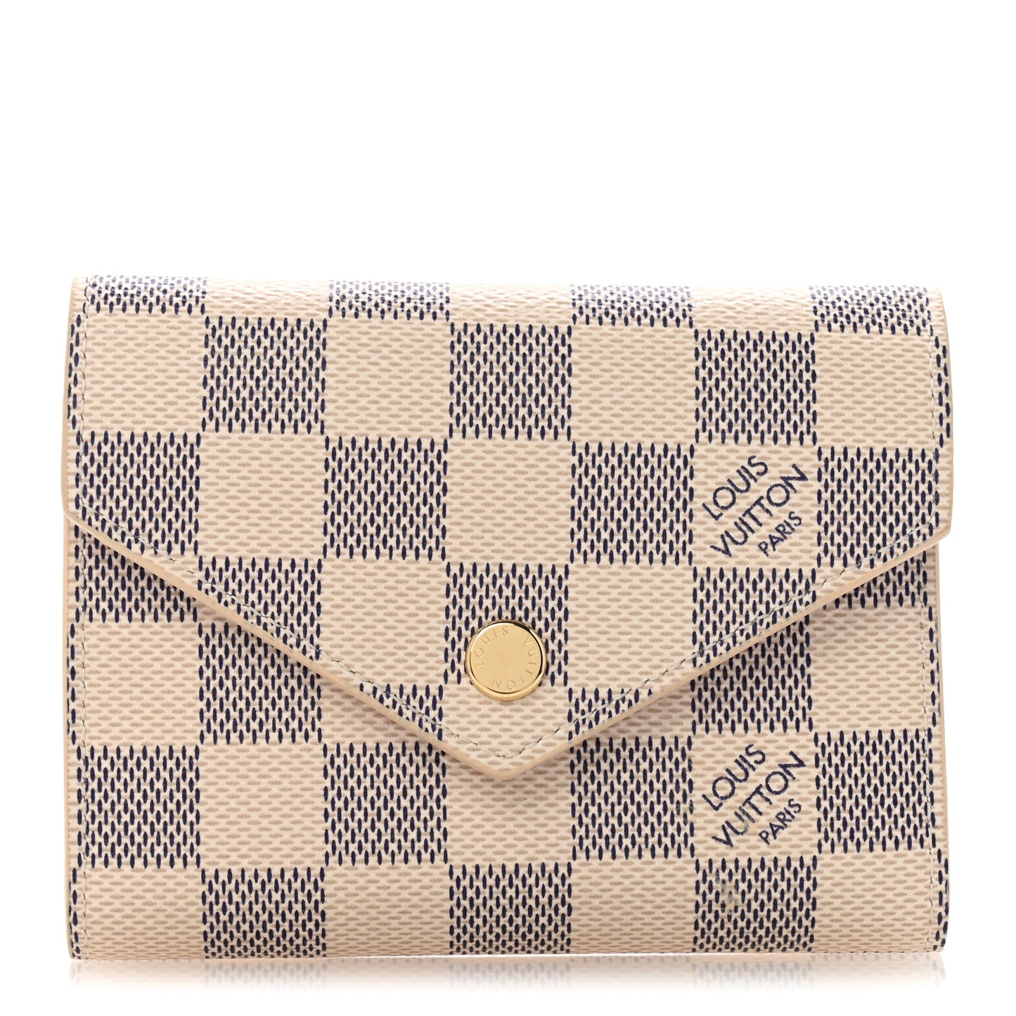 Damier Azur Victorine Wallet Rose Ballerine
