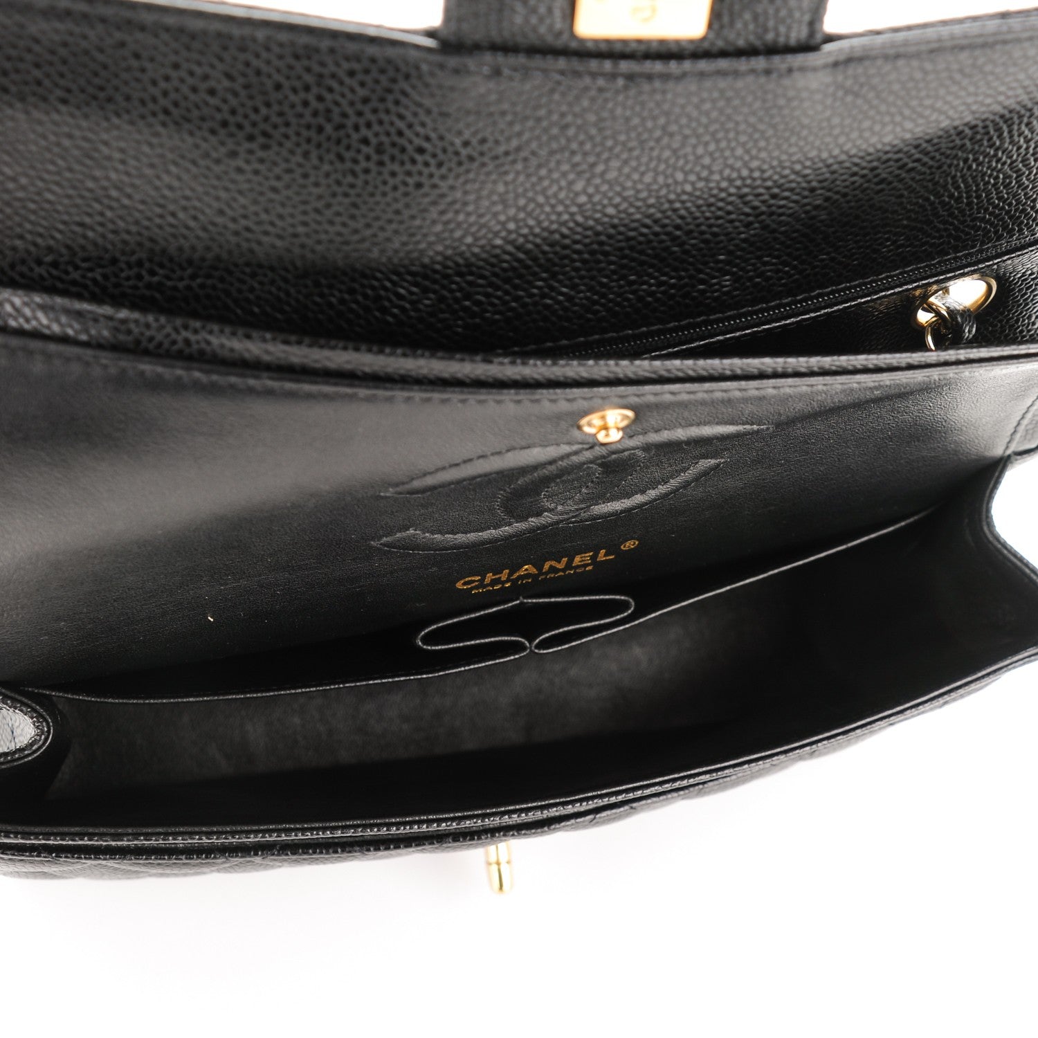 Chanel Caviar Quilted Medium Double Flap Black 5 of 7