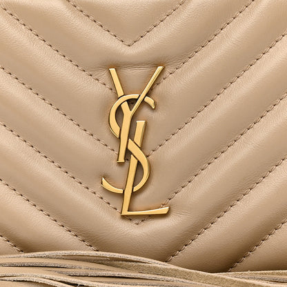 Saint Laurent Calfskin Matelasse Monogram Lou Belt Bag Natural 8 of 10