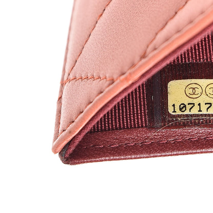 Chanel Lambskin Quilted Compact Flap Wallet Red 8 of 15