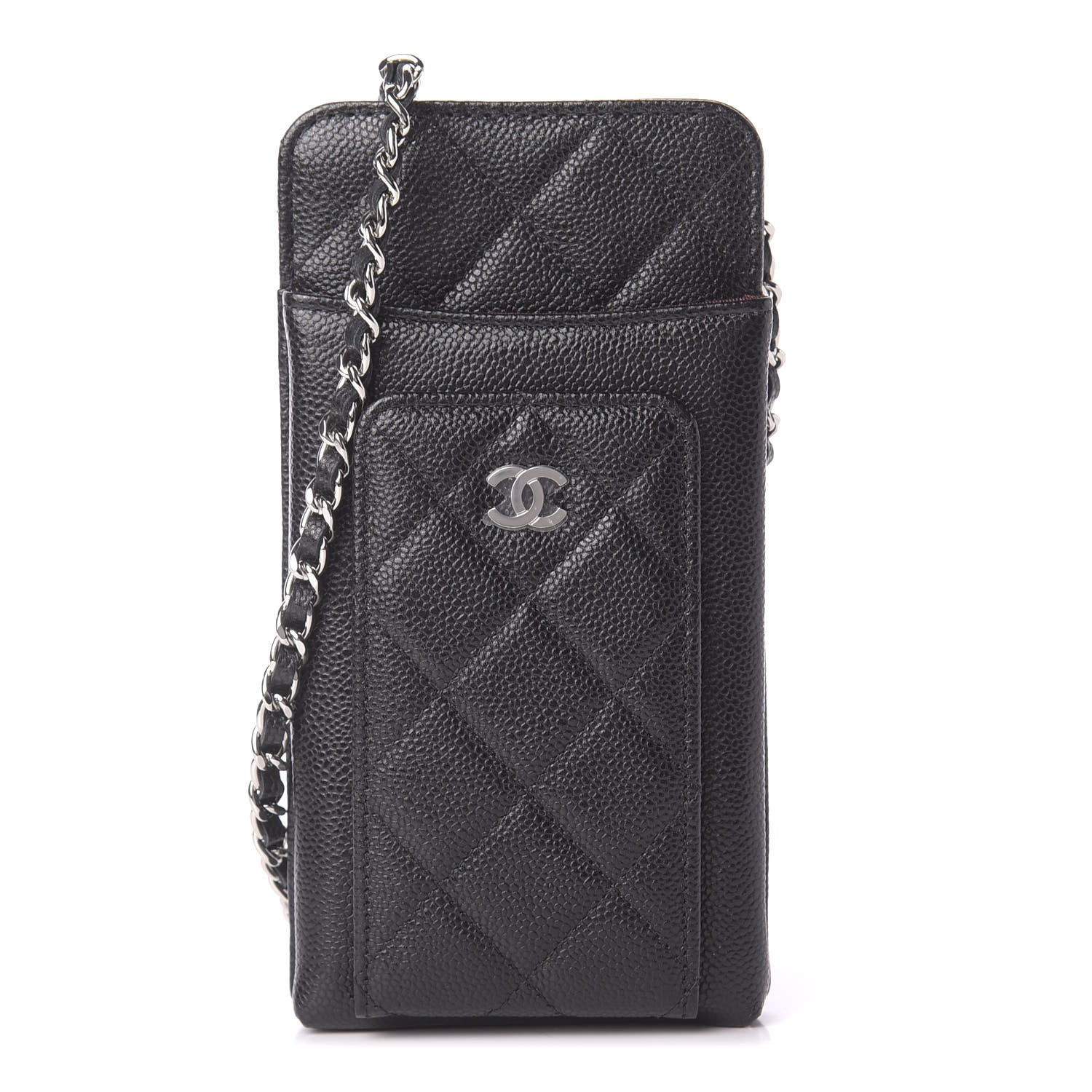 Chanel Caviar Quilted Zip Phone Case Black 1 of 13