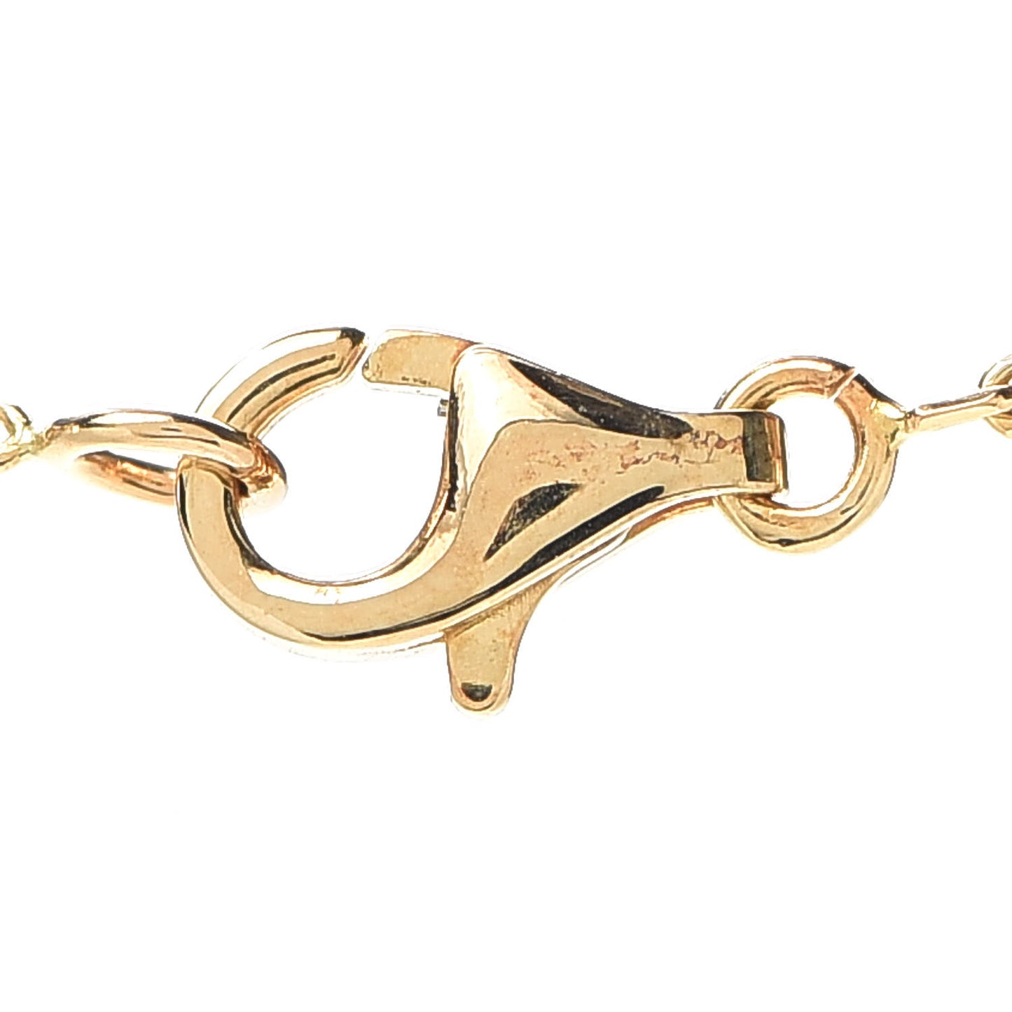 18K Yellow Gold Black Onyx Vintage Alhambra Pendant Necklace
