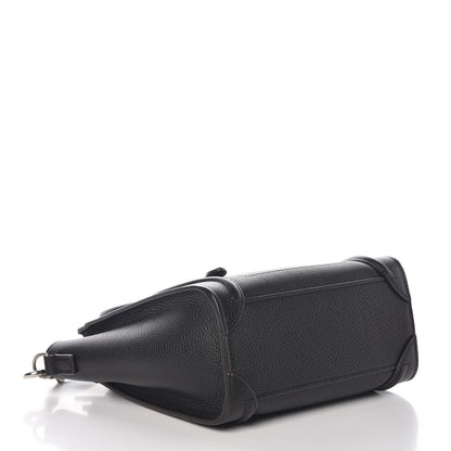 Celine Drummed Calfskin Nano Luggage Black 4 of 10