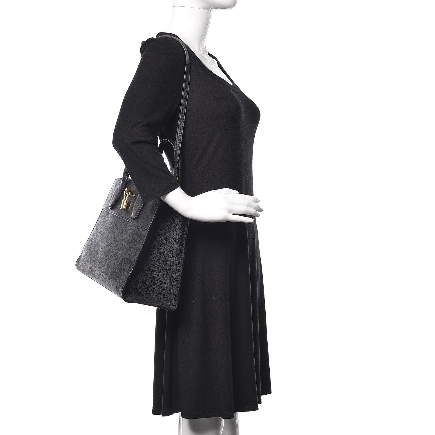 Louis Vuitton Taurillon City Steamer MM Black 2 of 9