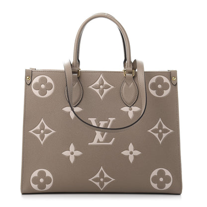 Louis Vuitton Empreinte Monogram Giant Onthego MM Tourterelle Creme 1 of 11
